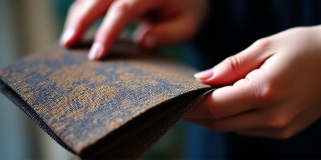 Customer and tailor looking at high-end fabric swatches